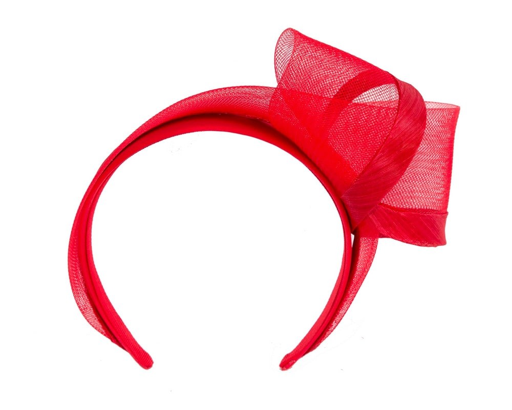 Red racing fascinator headband by Fillies Collection - Image 4