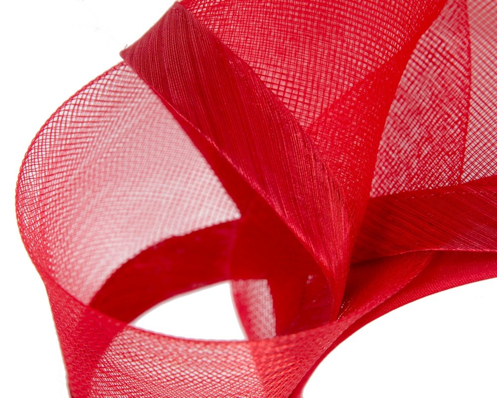 Red racing fascinator headband by Fillies Collection - Image 3