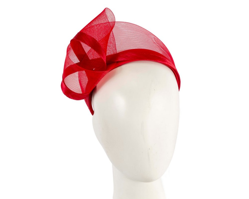 Fascinators Online - Red racing fascinator headband by Fillies Collection