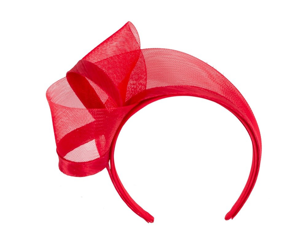 Fascinators Online - Red racing fascinator headband by Fillies Collection