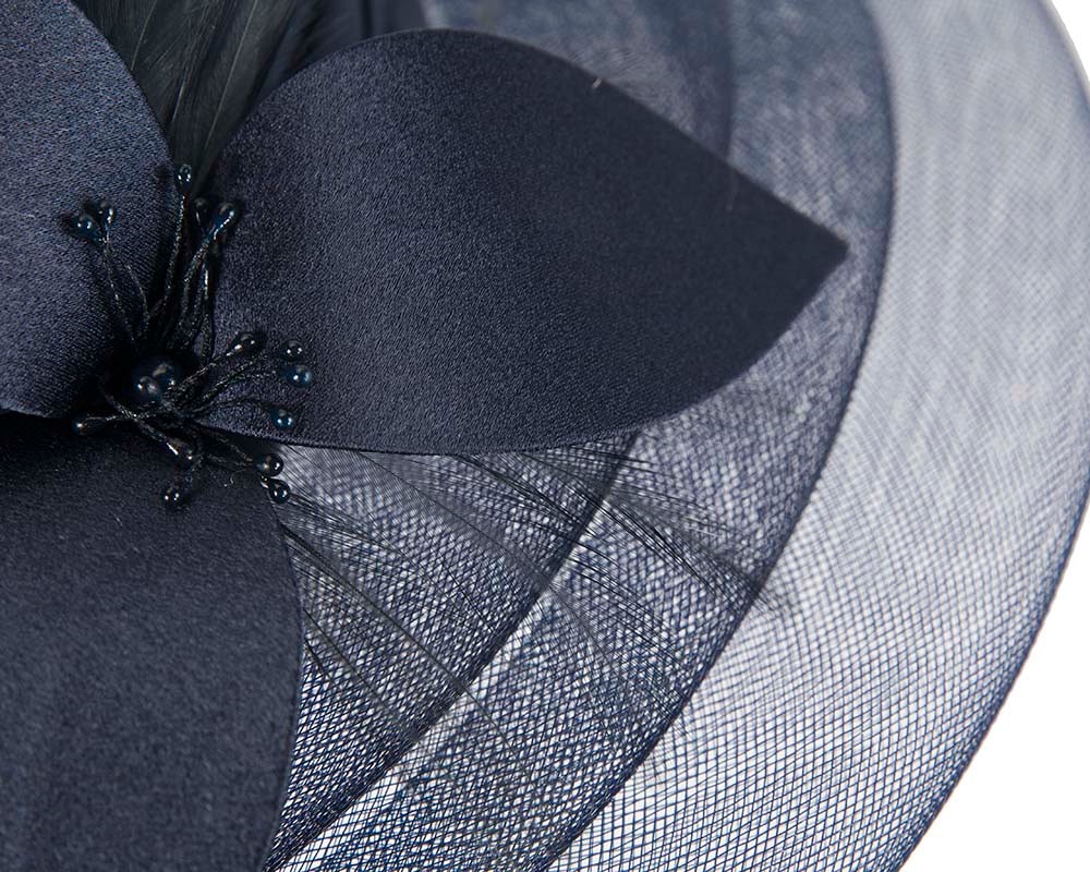 Navy custom made mother of the bride hat - Fascinators Online Navy custom made mother of the bride hat - Image 4