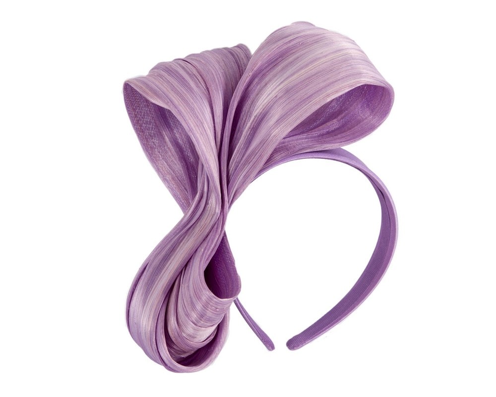 Fascinators Online - Lilac bow racing fascinator by Fillies Collection