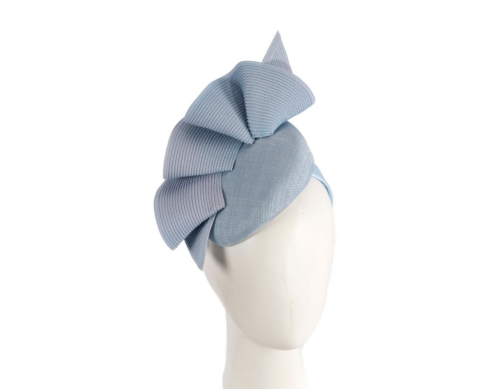 Fascinators Online - Light blue racing pillbox fascinator by Fillies Collection
