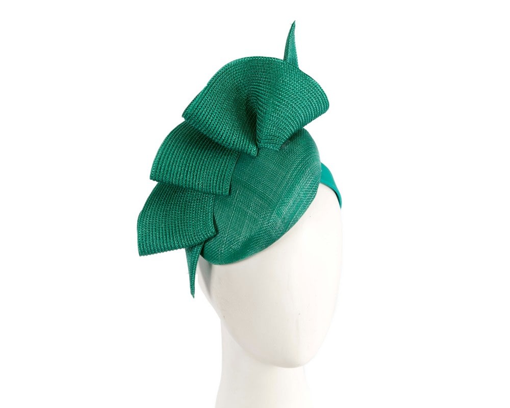Fascinators Online - Teal racing pillbox fascinator by Fillies Collection