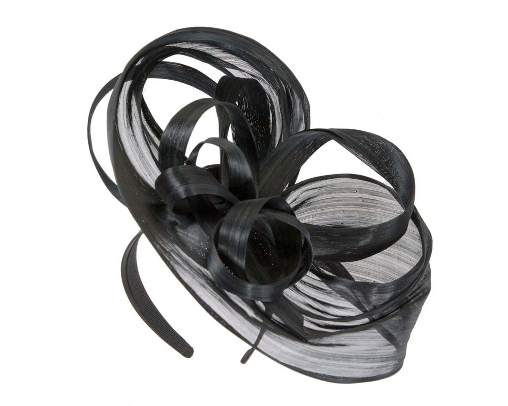 Fascinators Online - Large black fascinator by Fillies Collection