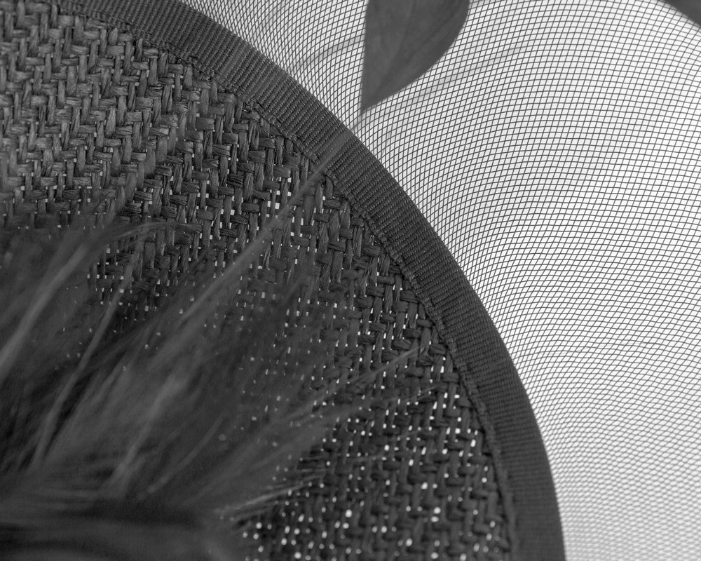 Tall black fascinator with feathers by Fillies Collection - Fascinators Online Tall black fascinator with feathers by Fillies Collection - Image 3