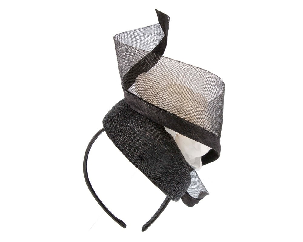 Bespoke black & cream spring racing pillbox fascinator - Image 6