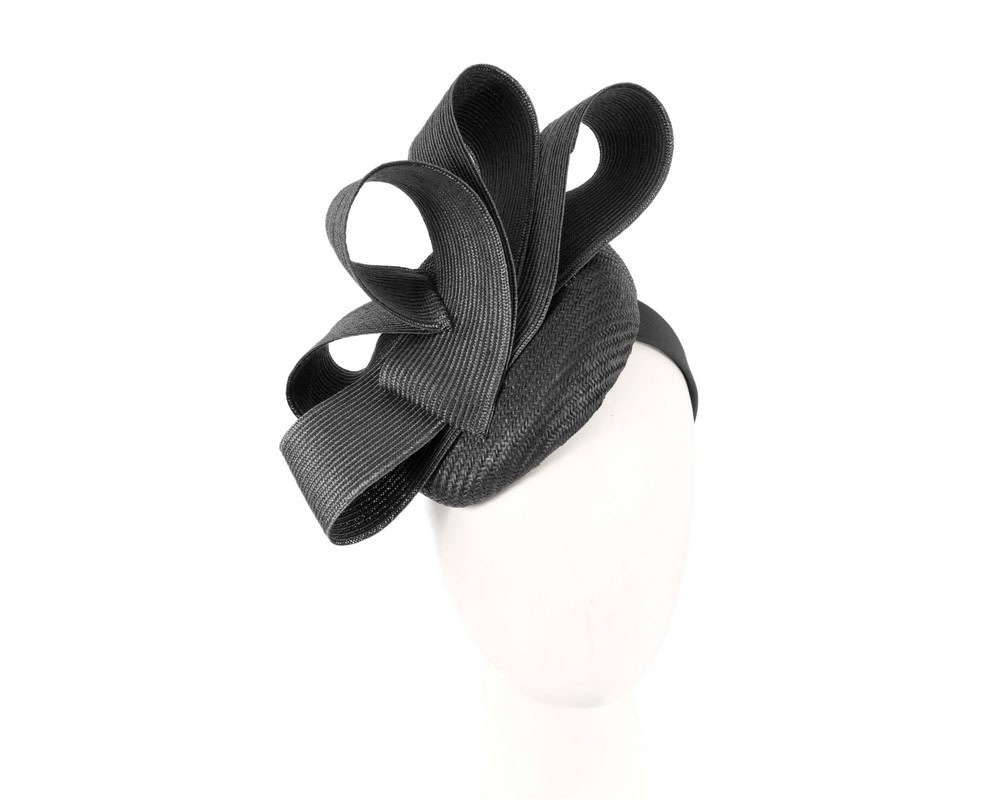 Fascinators Online - Black racing pillbox fascinator by Fillies Collection
