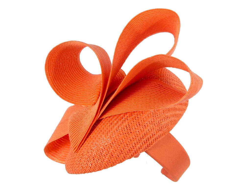 Orange racing pillbox fascinator by Fillies Collection - Image 3