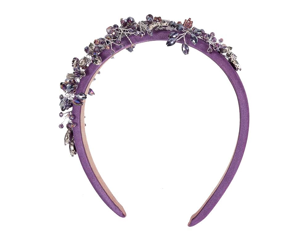 Fascinators Online - Purple crystal headband by Max Alexander