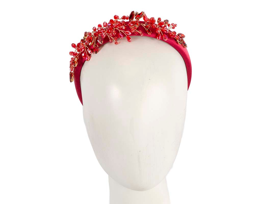 Fascinators Online - Red crystal headband by Max Alexander