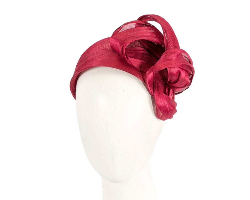 Fascinators Online - Burgundy wine retro headband fascinator by Fillies Collection