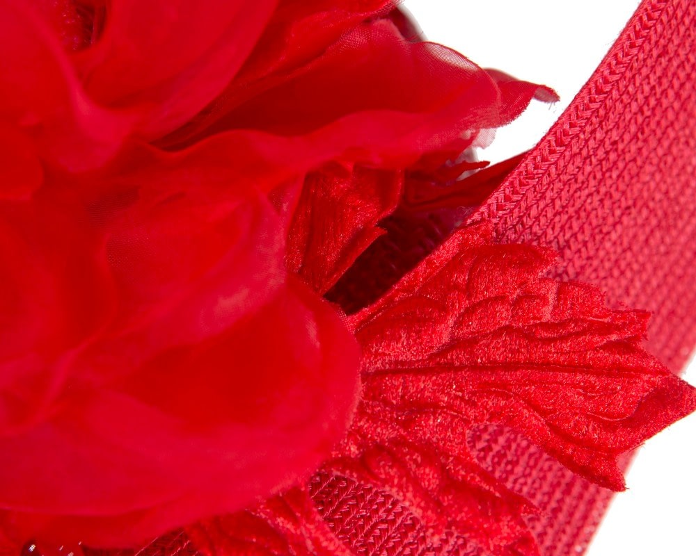 Large red fascinator by Fillies Collection - Image 5