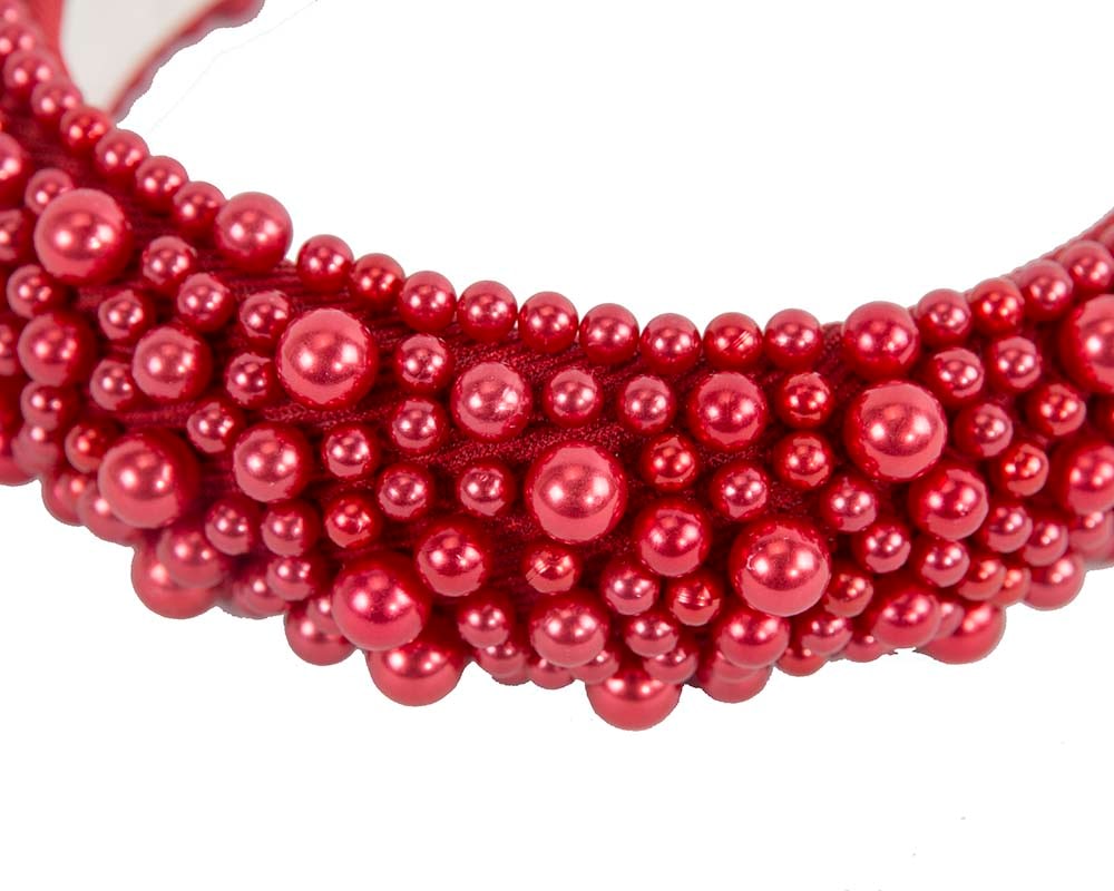 Stylish Red Fascinator Headband - Fascinators Online Stylish Red Fascinator Headband - Image 4