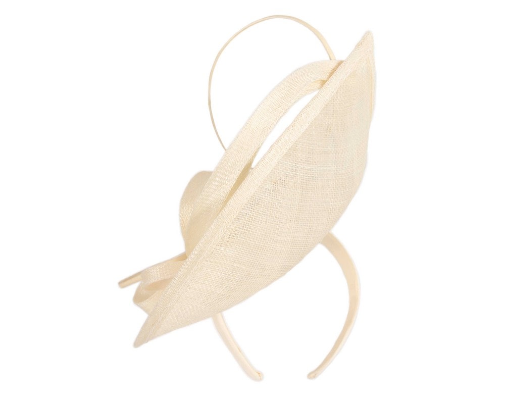 Cream sinamay racing fascinator by Max Alexander - Fascinators Online Cream sinamay racing fascinator by Max Alexander - Image 6