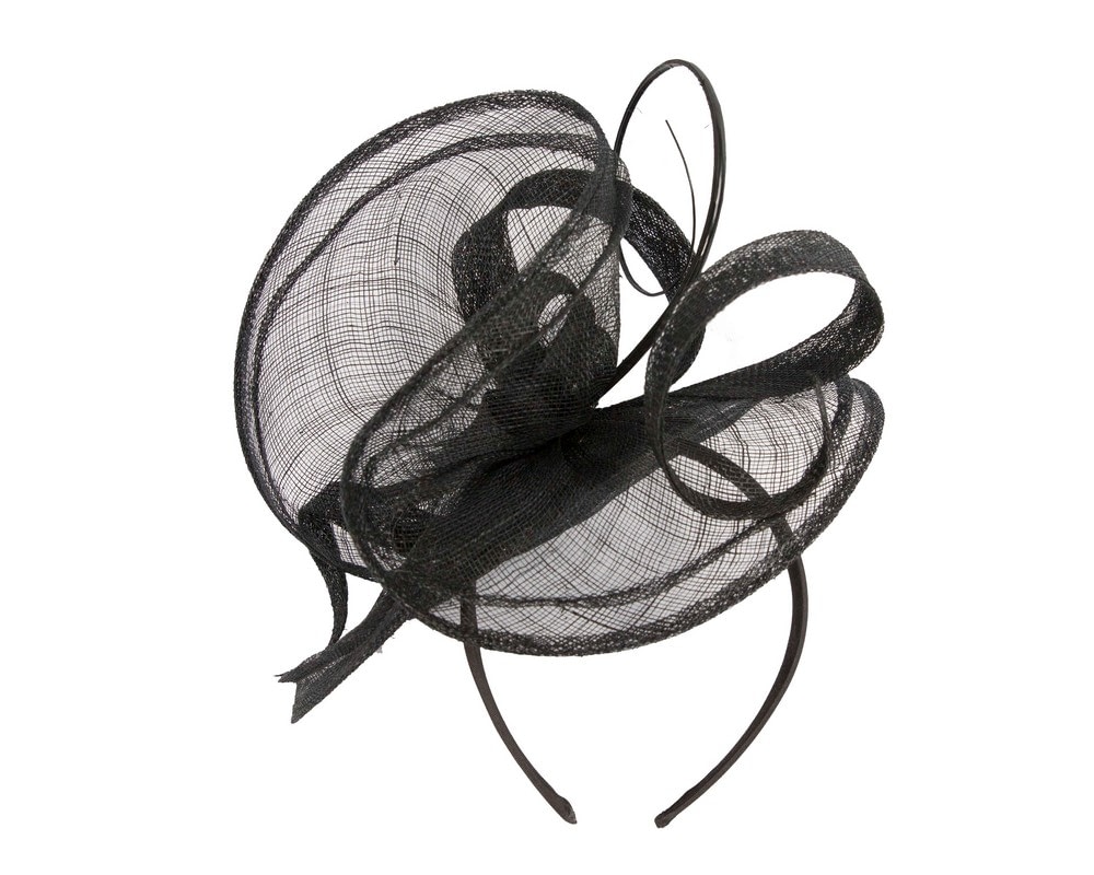 Large black racing fascinator by Max Alexander - Fascinators Online Large black racing fascinator by Max Alexander - Image 4
