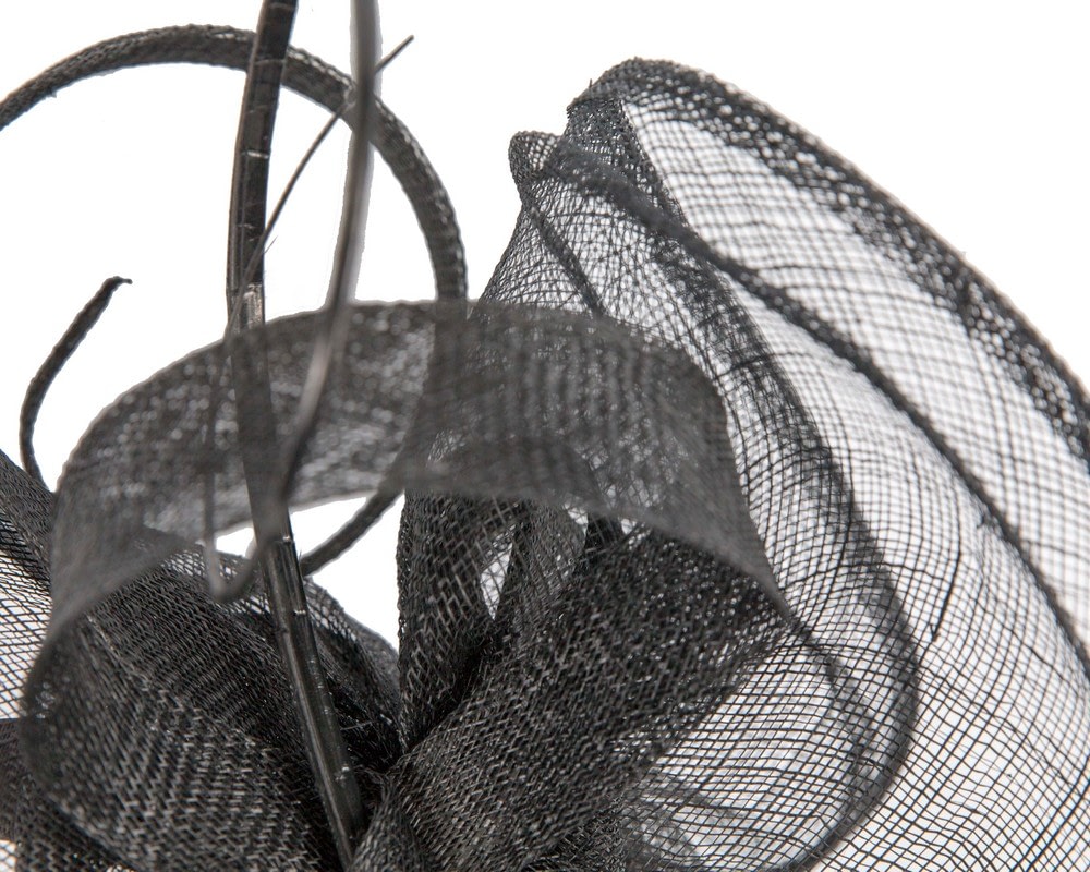 Large black racing fascinator by Max Alexander - Fascinators Online Large black racing fascinator by Max Alexander - Image 3