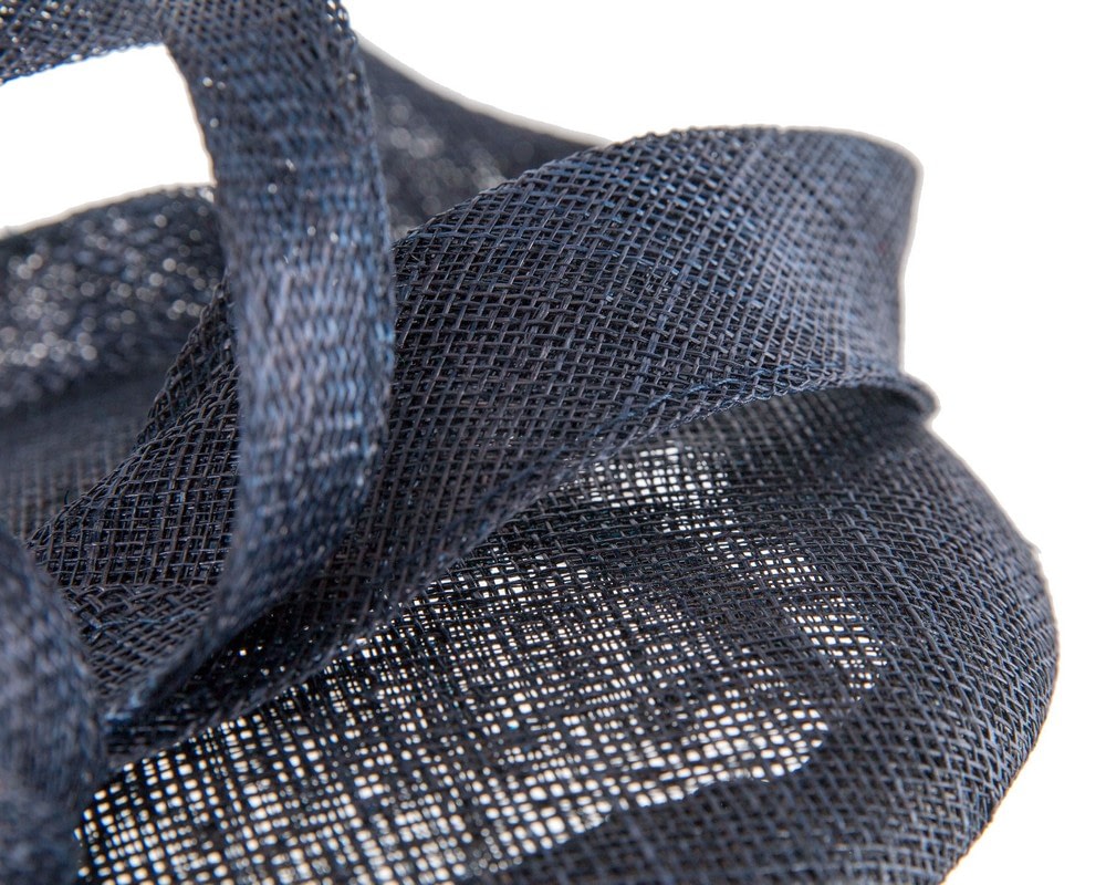 Navy sinamay racing fascinator by Max Alexander - Fascinators Online Navy sinamay racing fascinator by Max Alexander - Image 5