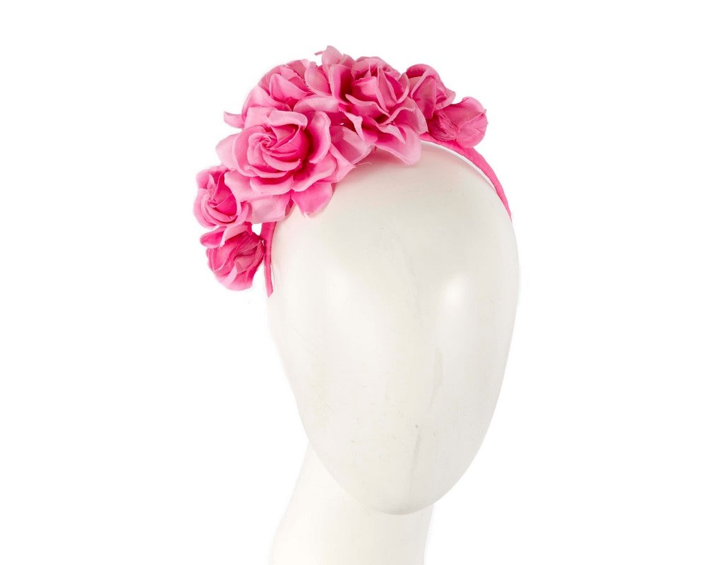 Fascinators Online - Hot pink flower headband fascinator by Max Alexander
