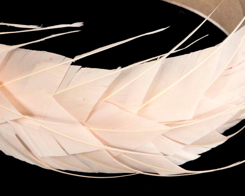 Nude feather headband by Max Alexander - Fascinators Online Nude feather headband by Max Alexander - Image 3