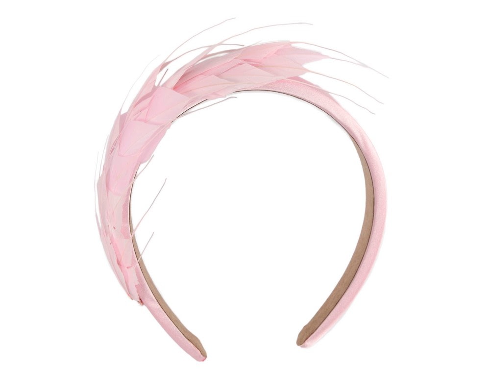 Fascinators Online - Pink feather headband by Max Alexander