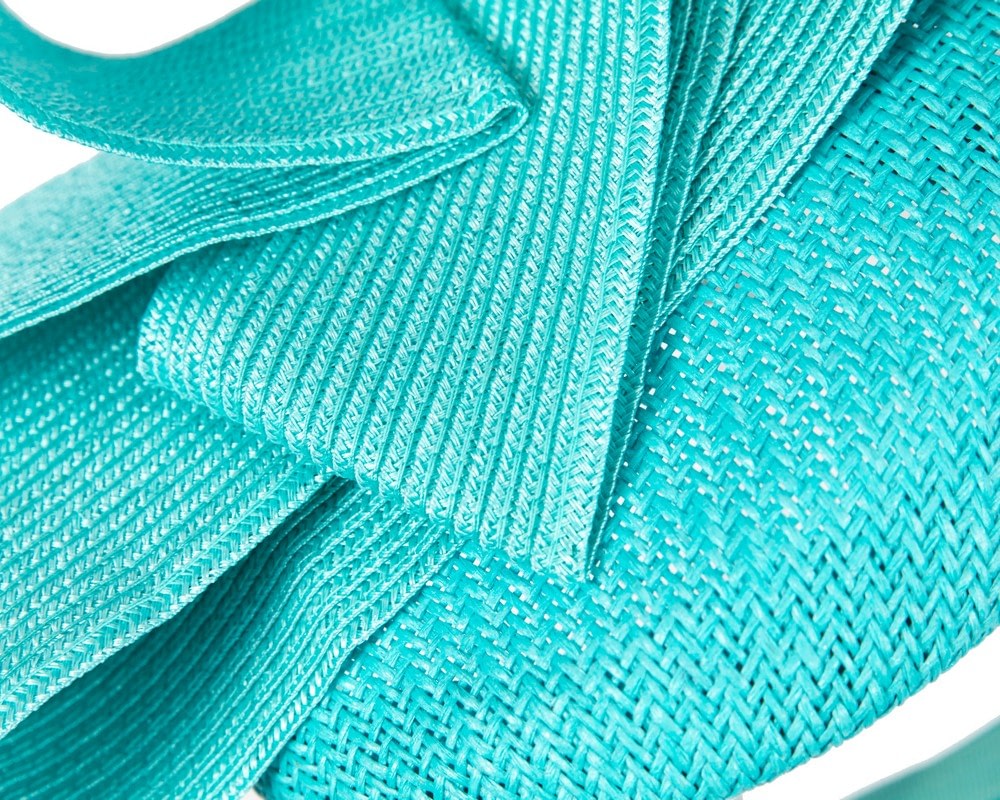 Turquoise racing pillbox fascinator by Fillies Collection - Image 5