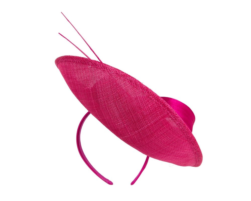 Bespoke fuchsia sinamay fascinator by Max Alexander - Fascinators Online Bespoke fuchsia sinamay fascinator by Max Alexander - Image 4