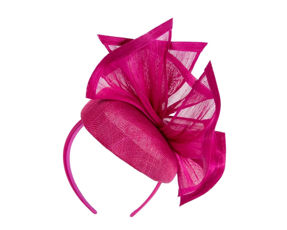 Bespoke magenta racing pillbox fascinator by Fillies Collection - Fascinators Online Bespoke magenta racing pillbox fascinator by Fillies Collection - Image 6