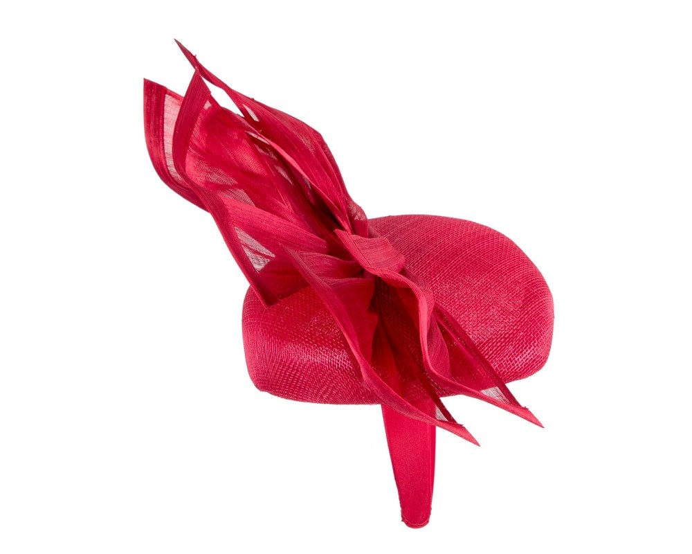 Bespoke red racing pillbox fascinator by Fillies Collection - Fascinators Online Bespoke red racing pillbox fascinator by Fillies Collection - Image 4
