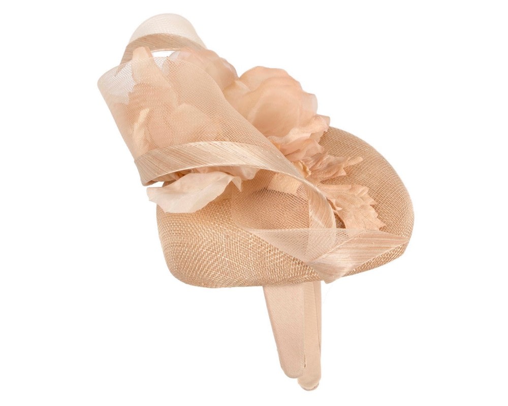 Bespoke nude spring racing pillbox fascinator - Fascinators Online Bespoke nude spring racing pillbox fascinator - Image 4