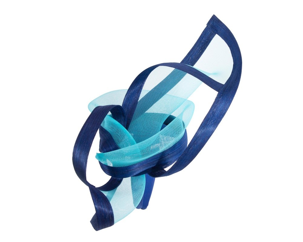 Edgy blue & turquoise fascinator by Fillies Collection - Image 3