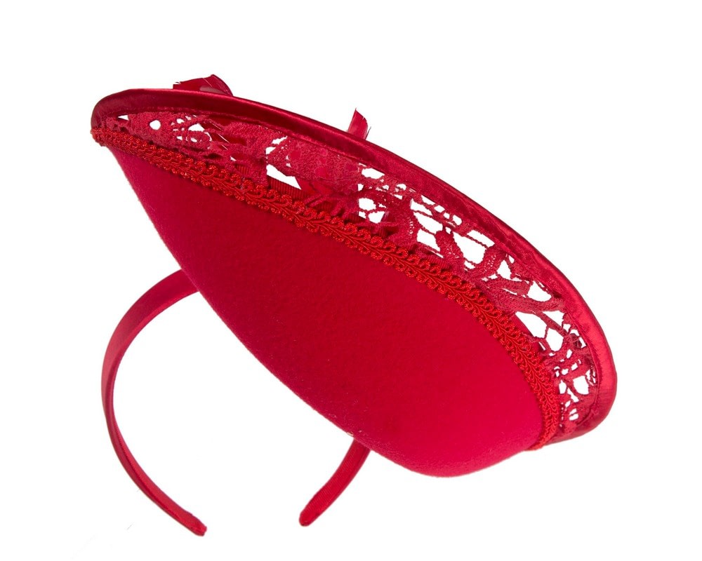 Bespoke red winter fascinator by Fillies Collection - Fascinators Online Bespoke red winter fascinator by Fillies Collection - Image 6