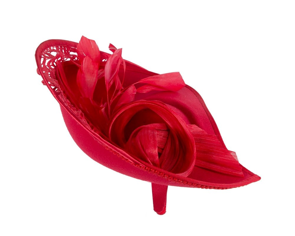 Bespoke red winter fascinator by Fillies Collection - Fascinators Online Bespoke red winter fascinator by Fillies Collection - Image 4