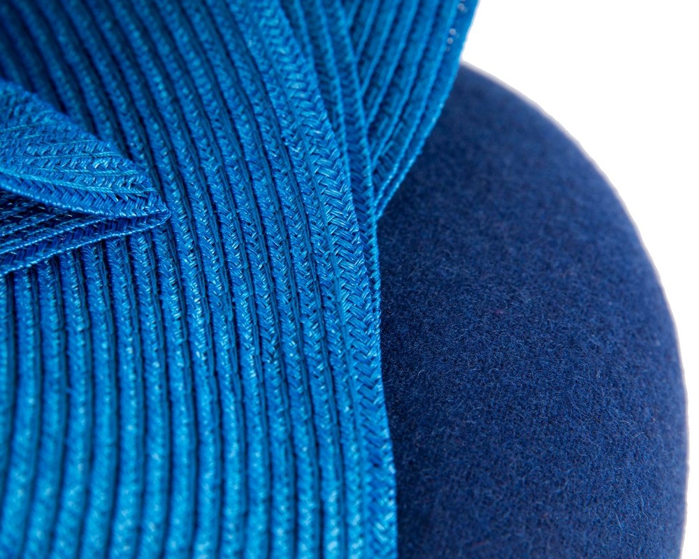 Royal blue winter racing pillbox fascinator by Fillies Collection - Fascinators Online Royal blue winter racing pillbox fascinator by Fillies Collection - Image 5