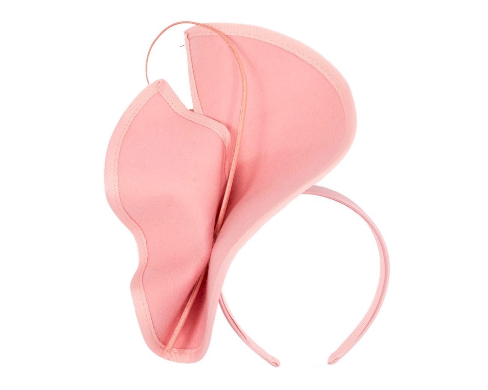 Fascinators Online - Pink felt winter fascinator by Fillies Collection