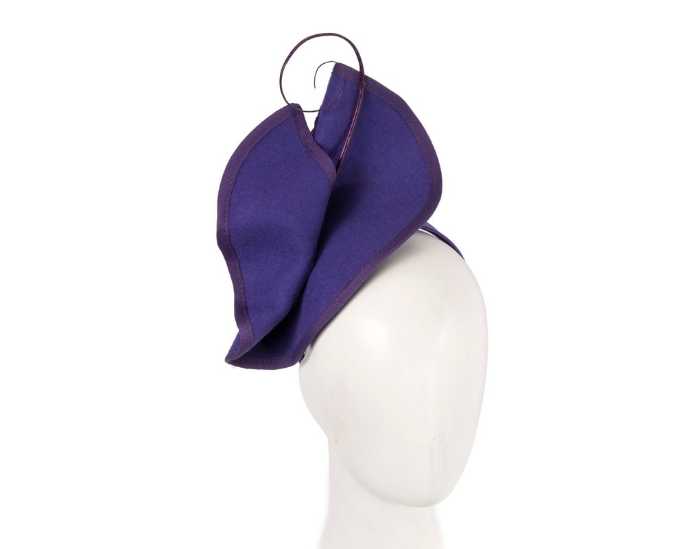 Fascinators Online - Purple felt winter fascinator by Fillies Collection