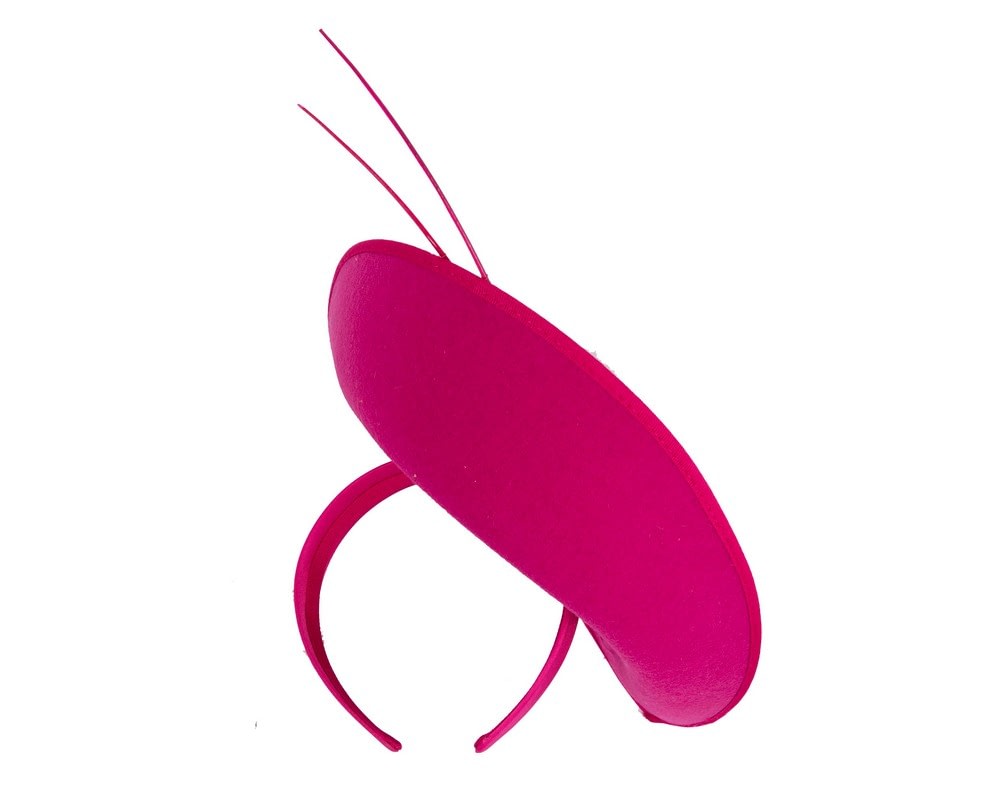 Bespoke fuchsia winter fascinator by Max Alexander - Image 4