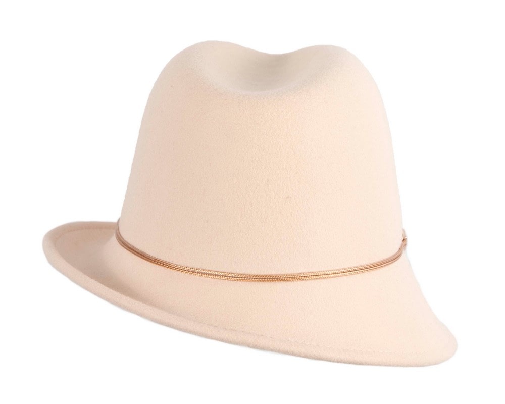 Beige ladies felt fedora hat by Max Alexander - Image 6