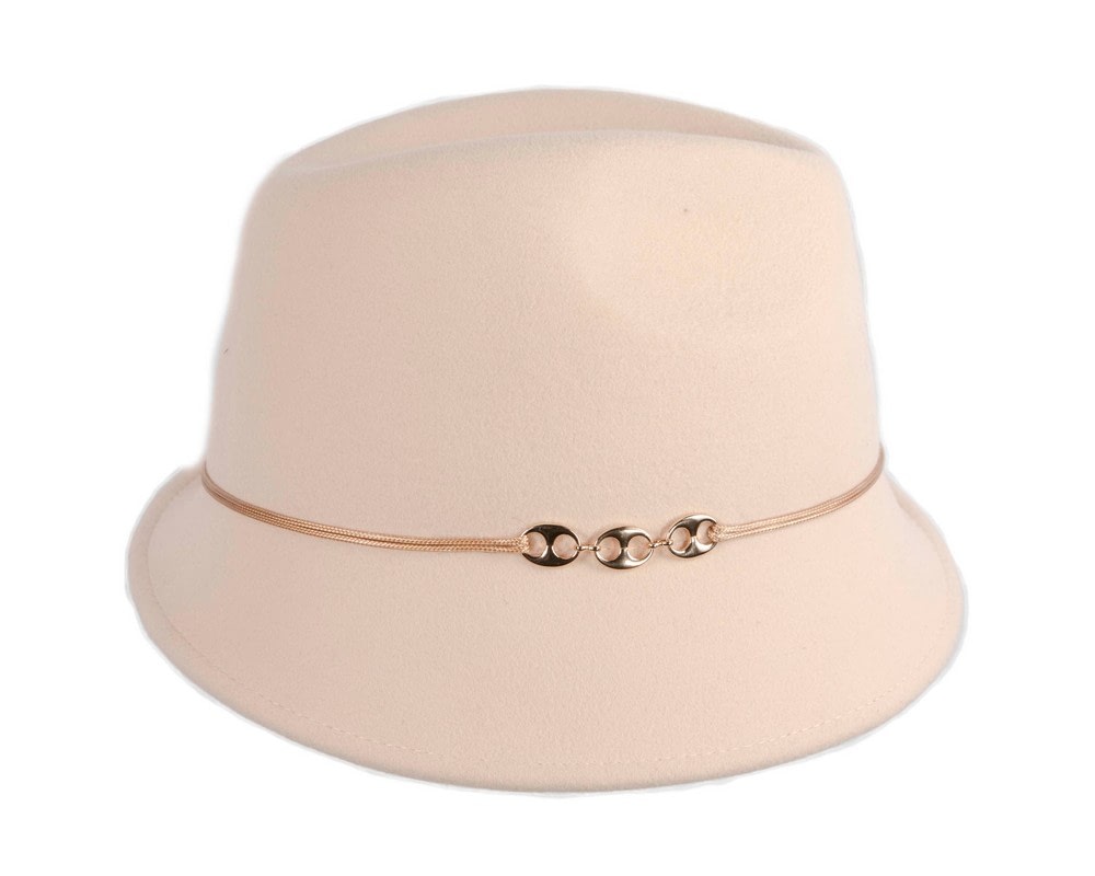 Beige ladies felt fedora hat by Max Alexander - Image 4
