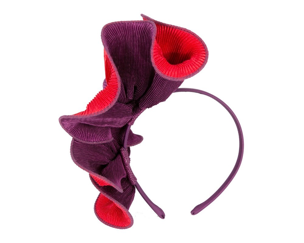 Exclusive red & purple fascinator by Max Alexander - Fascinators Online Exclusive red & purple fascinator by Max Alexander - Image 4