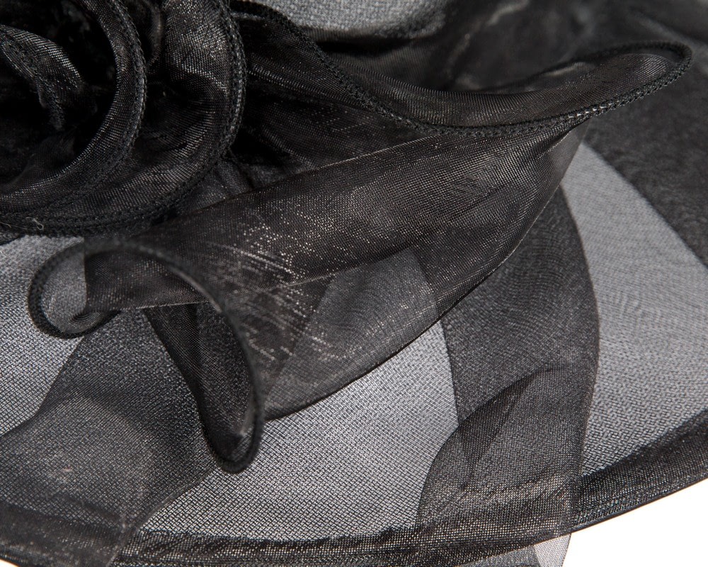 Black organza hat - Fascinators Online Black organza hat - Image 4