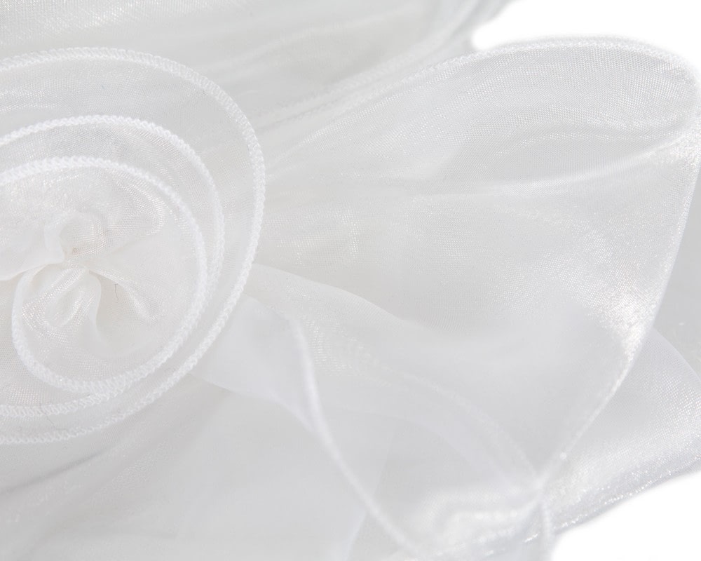 White organza hat - Fascinators Online White organza hat - Image 5