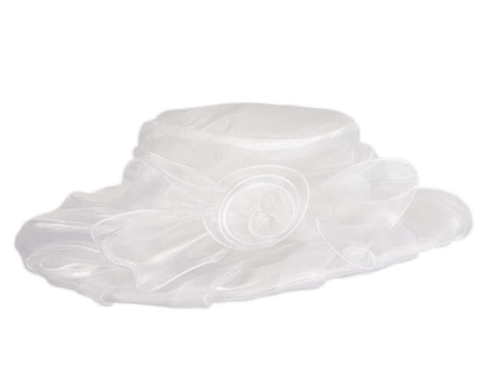 White organza hat - Fascinators Online White organza hat - Image 4