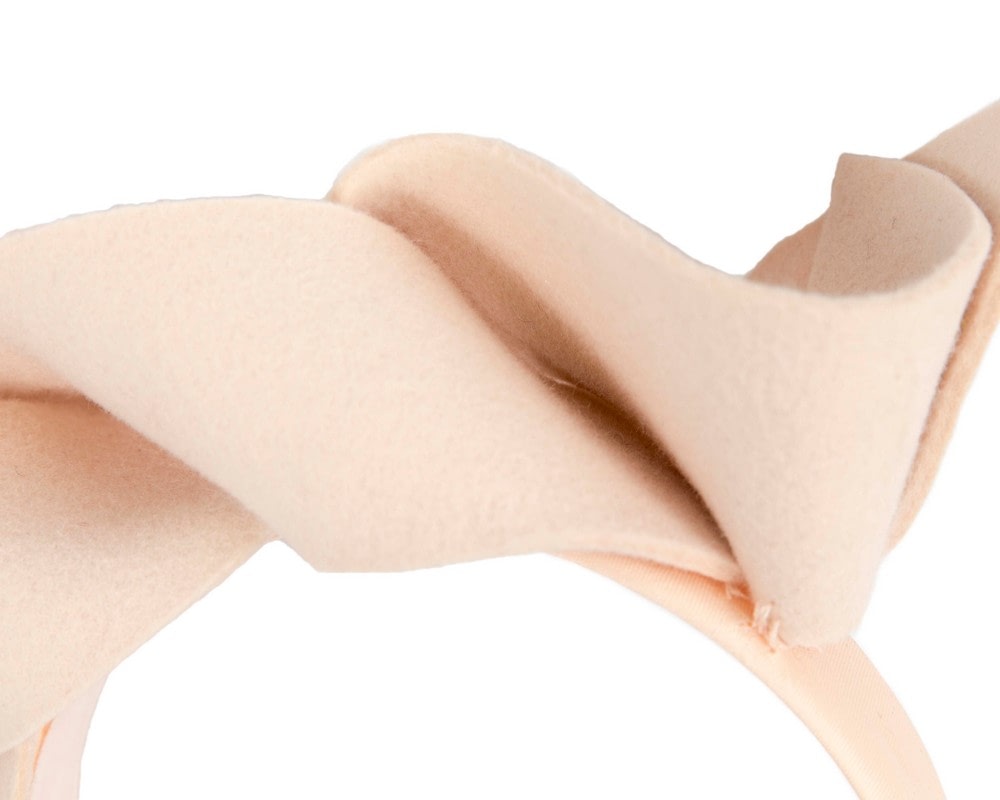Nude spiral winter felt fascinator - Image 3
