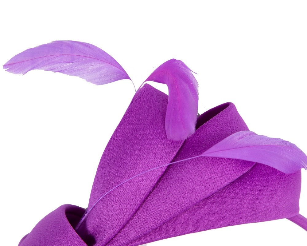 Purple bow racing fascinator by Max Alexander - Fascinators Online Purple bow racing fascinator by Max Alexander - Image 3
