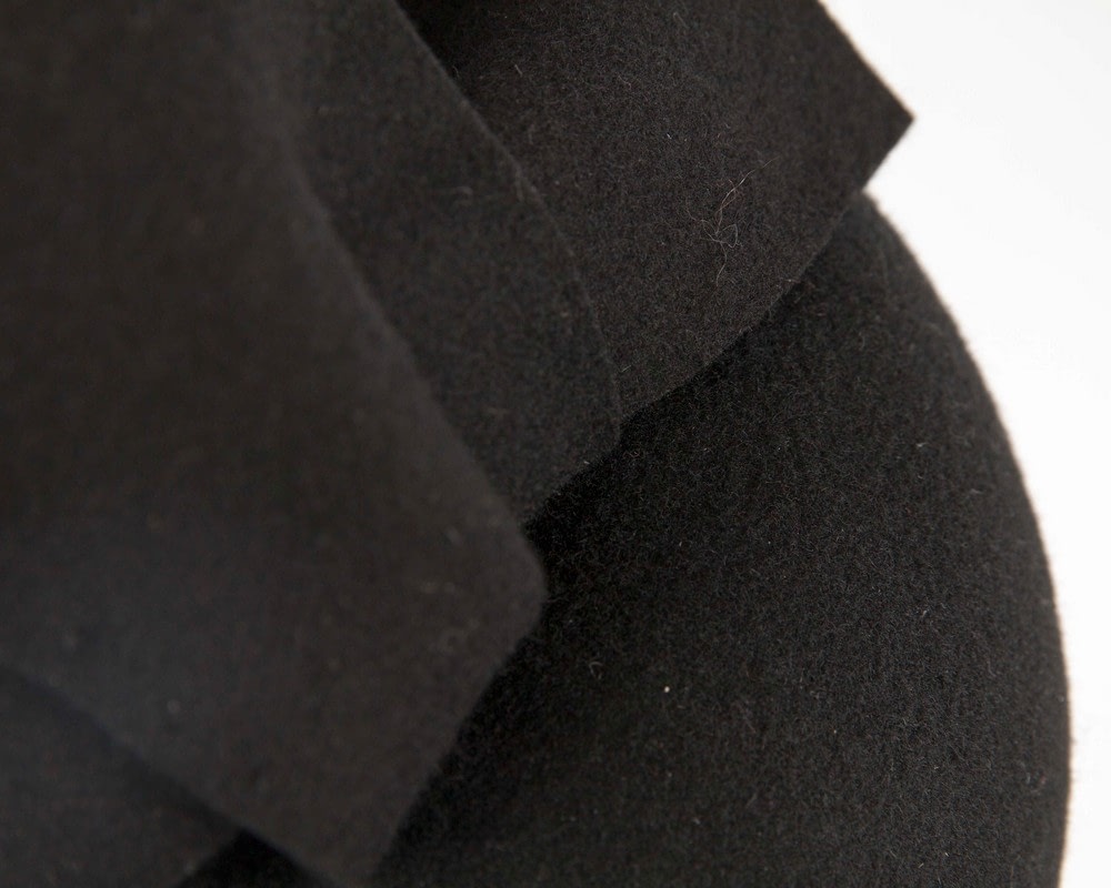 Black winter pillbox with bow - Image 5