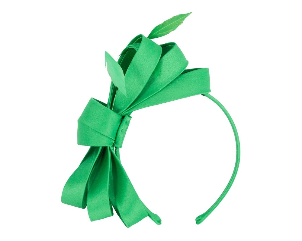 Fascinators Online - Green bow racing fascinator by Max Alexander