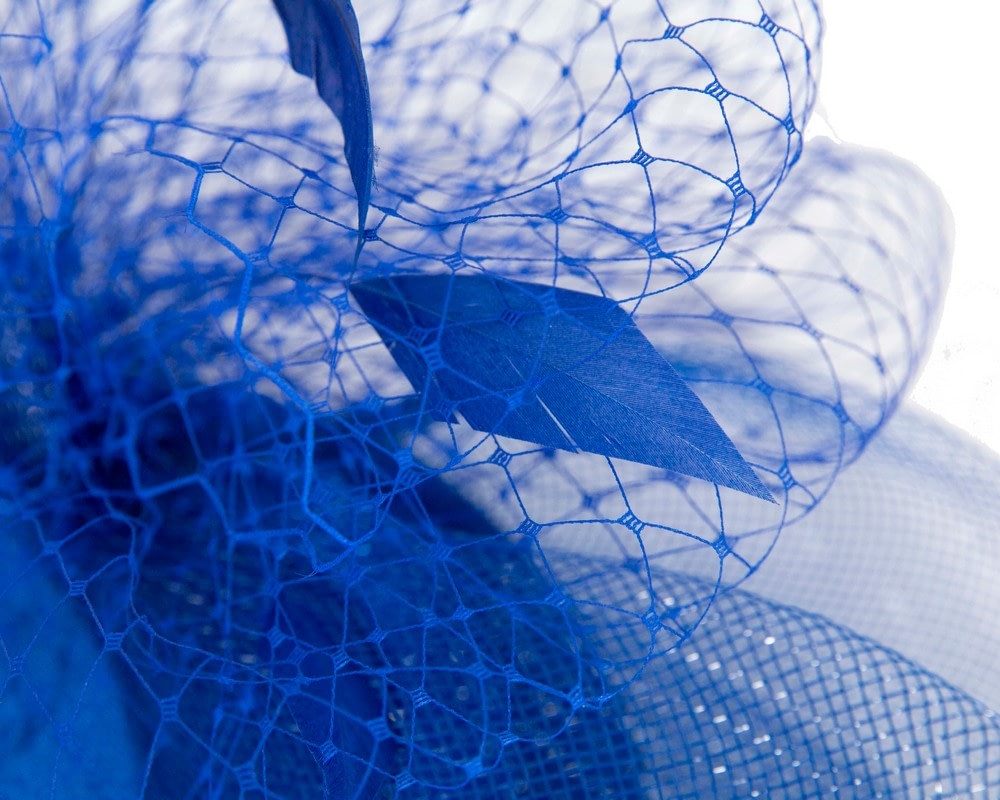 Royal Blue custom made cocktail hat - Fascinators Online Royal Blue custom made cocktail hat - Image 5