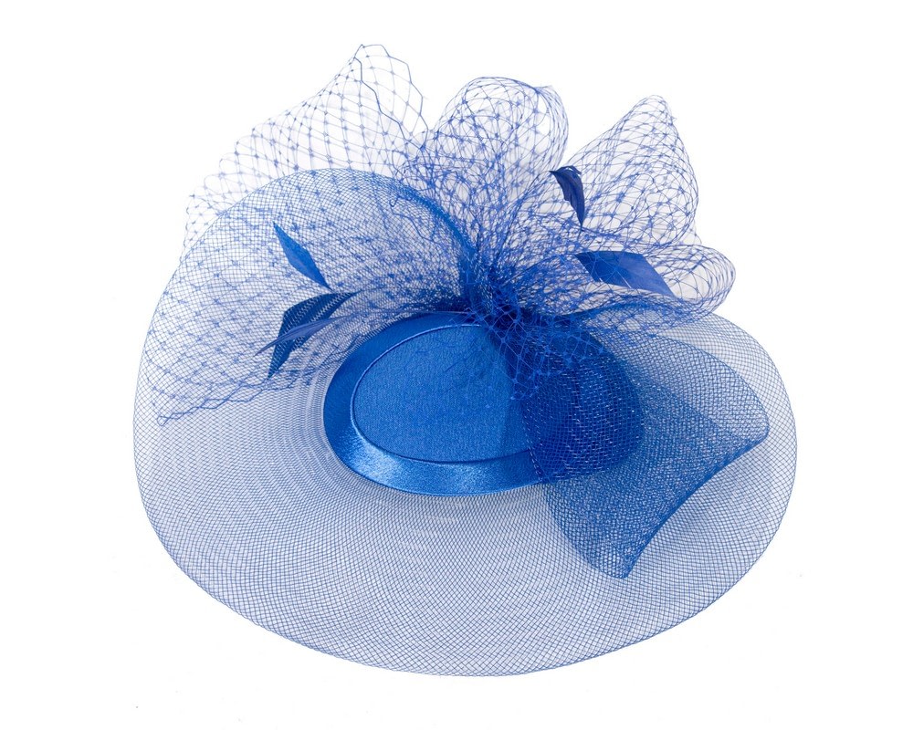 Fascinators Online - Royal Blue custom made cocktail hat