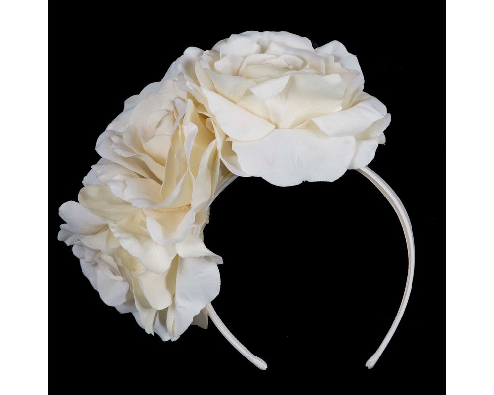 Fascinators Online - Max Alexander Graceful Cream Flower Headband